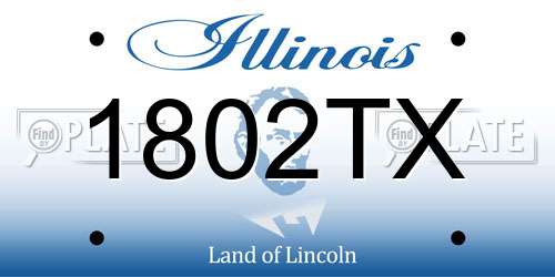 1802TX Illinois License Plate