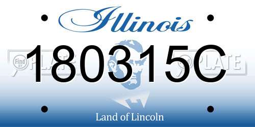 180315C Illinois License Plate