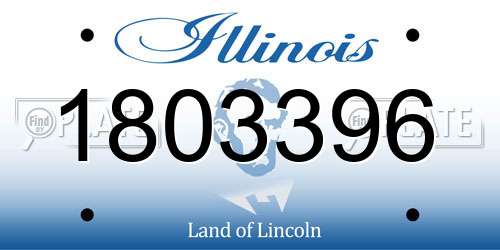1803396 Illinois License Plate