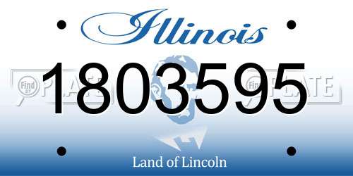 1803595 Illinois License Plate