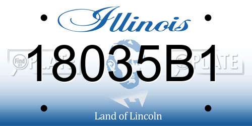 18035B1 Illinois License Plate