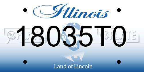 18035T0 Illinois License Plate