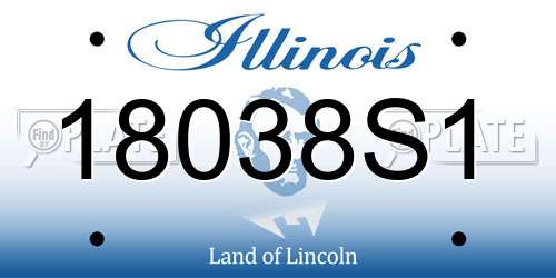 18038S1 Illinois License Plate