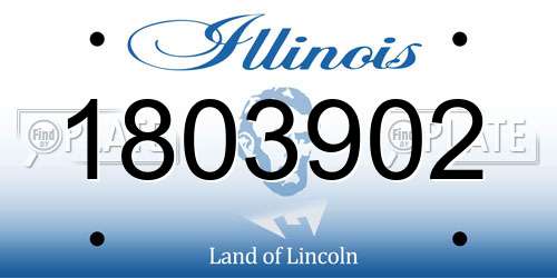 1803902 Illinois License Plate