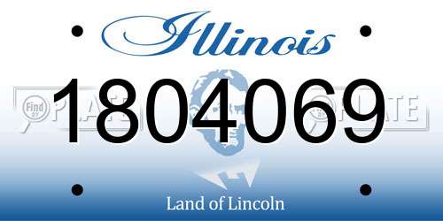 1804069 Illinois License Plate