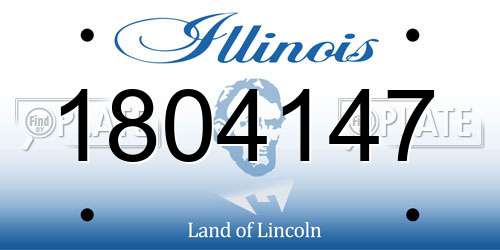 1804147 Illinois License Plate