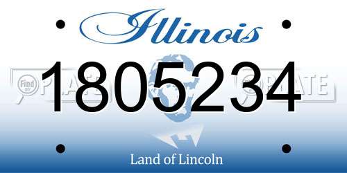 1805234 Illinois License Plate