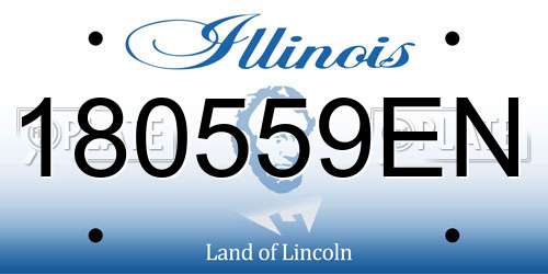 180559EN Illinois License Plate