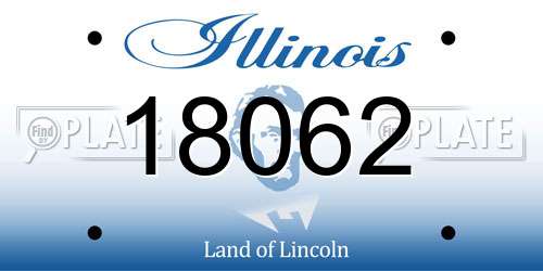 18062 Illinois License Plate