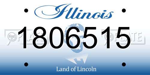 1806515 Illinois License Plate