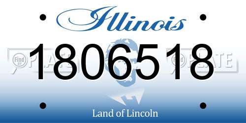 1806518 Illinois License Plate