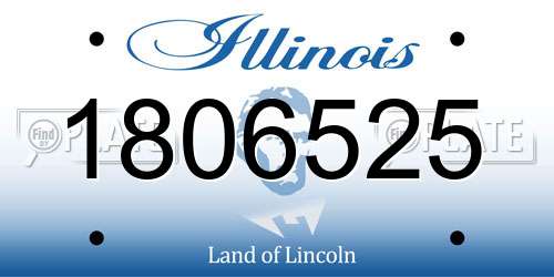 1806525 Illinois License Plate