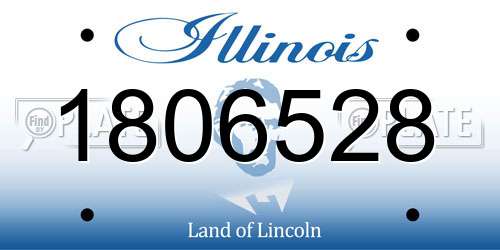 1806528 Illinois License Plate
