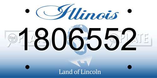 1806552 Illinois License Plate