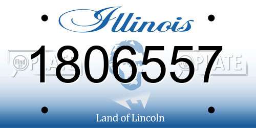 1806557 Illinois License Plate