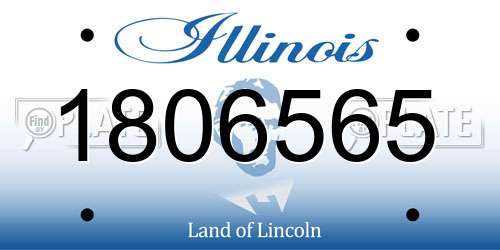 1806565 Illinois License Plate