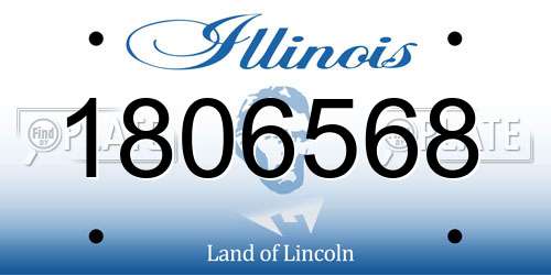 1806568 Illinois License Plate
