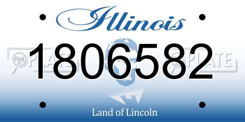 1806582 Illinois License Plate