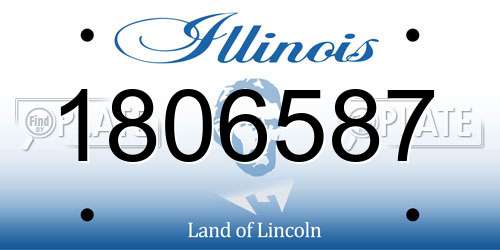 1806587 Illinois License Plate