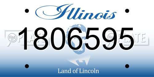 1806595 Illinois License Plate