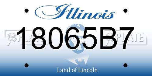 18065B7 Illinois License Plate