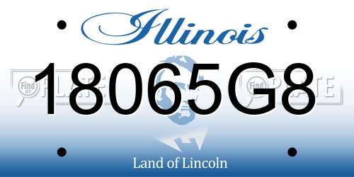 18065G8 Illinois License Plate