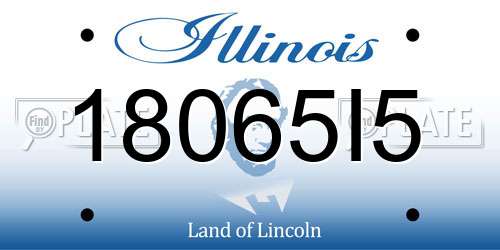 18065I5 Illinois License Plate