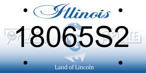 18065S2 Illinois License Plate