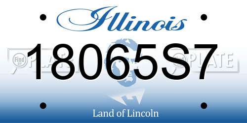 18065S7 Illinois License Plate