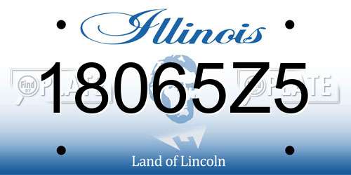 18065Z5 Illinois License Plate