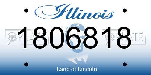 1806818 Illinois License Plate