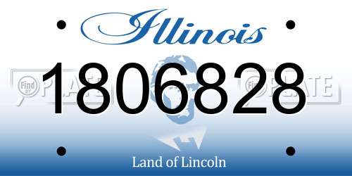 1806828 Illinois License Plate