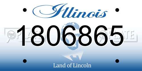 1806865 Illinois License Plate