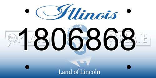 1806868 Illinois License Plate