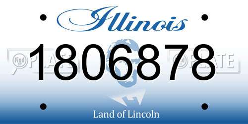 1806878 Illinois License Plate