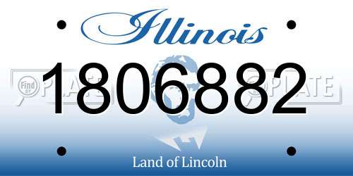 1806882 Illinois License Plate
