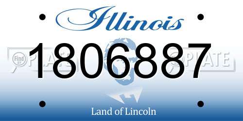 1806887 Illinois License Plate