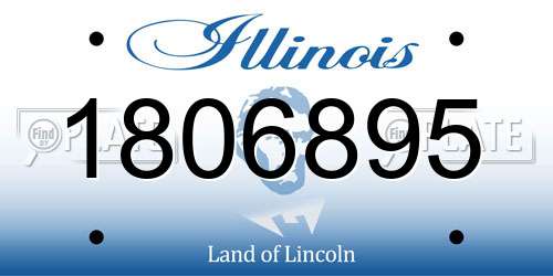 1806895 Illinois License Plate
