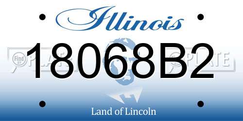 18068B2 Illinois License Plate