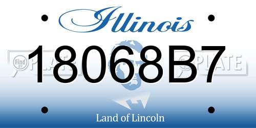 18068B7 Illinois License Plate