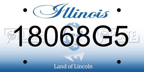 18068G5 Illinois License Plate