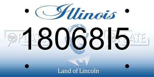 18068I5 Illinois License Plate