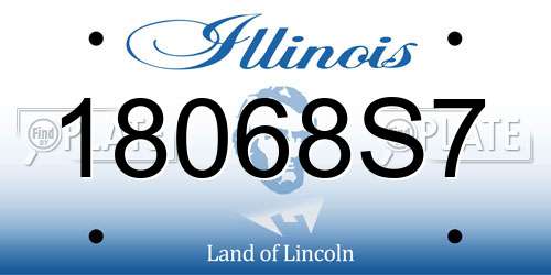 18068S7 Illinois License Plate