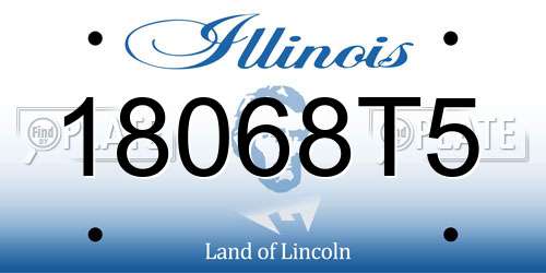 18068T5 Illinois License Plate