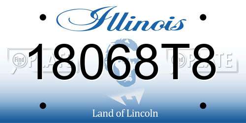 18068T8 Illinois License Plate