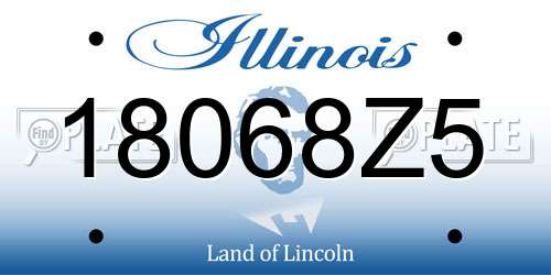 18068Z5 Illinois License Plate