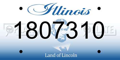 1807310 Illinois License Plate