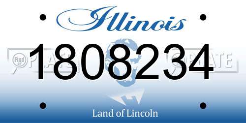 1808234 Illinois License Plate