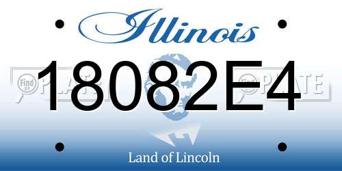18082E4 Illinois License Plate
