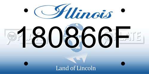 180866F Illinois License Plate